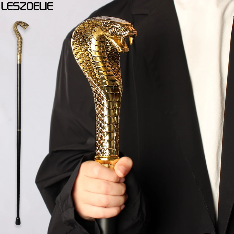 Cobra-Testa Di Lusso Bastone Da Passeggio Canne Uomini Decorativo Bastone Da Passeggio Uomo Elegante Di Modo Dell'Annata A Mano Canna Donne Bastone Da