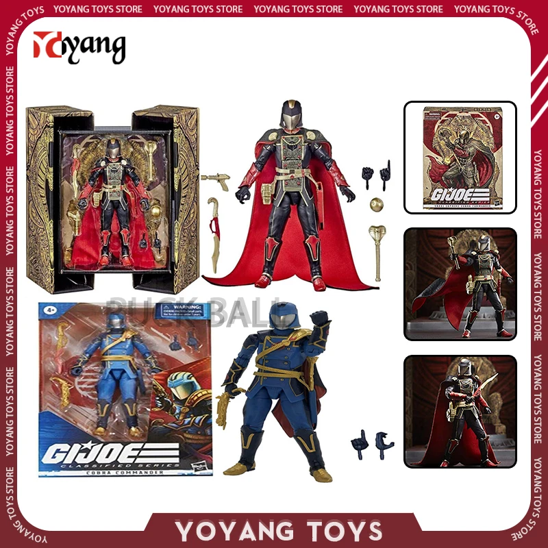 Animazione G.I. Joe Anime Figure Cobra Commander Action Figurine Organizzazione Del Terrore Cobra Gold And Blue Commander Statue Toys