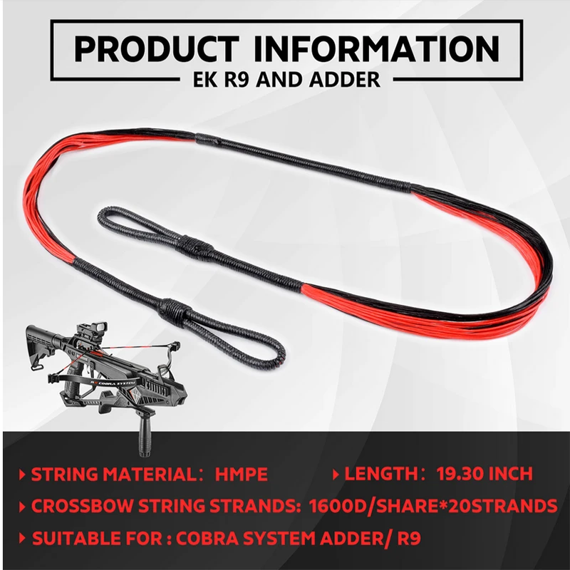 1 Pz 19.3 "Sostituzione Corda Arco 0.025" 1600D 20 Fili Universali Per Balestra Cobra R9 E Cobra Adder Accessori Tiro Con L'Arco