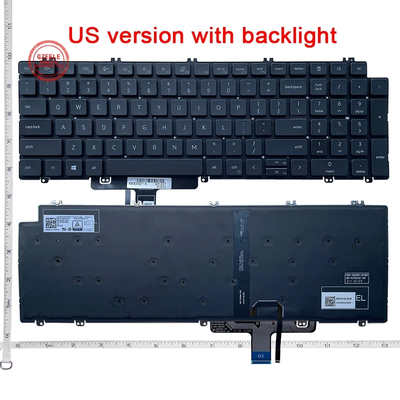 Nuova Tastiera Per Laptop Usa Per Dell Latitude 5520 5521 5530 5531 Precisione 3560 3561 3570 3571 7550 7560 7750 7760 P104F N7N16