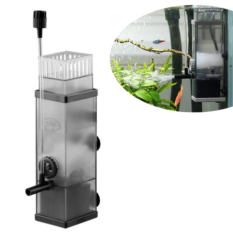 220V Aquarium Oil Film Remover Mini Water Protein Surface Skimmer Filter Per Fish Tank Filtro Aquario Oil Slick Pump 300L/H