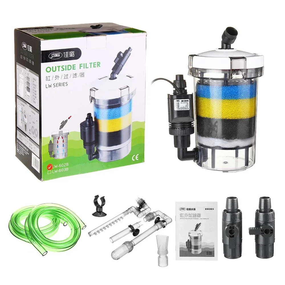 Filtro Per Acquario Secchio Filtro Per Acquario Esterno Ultra-Silenzioso Serbatoio Per Pesci Filtro Aquario 110V-220V / Hw-602 / Hw-603