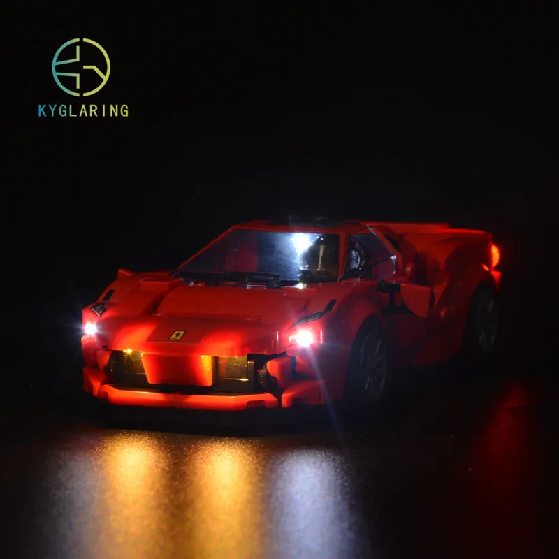 Kyglaring Set Di Illuminazione A Led Giocattoli Fai-Da-Te Per 76895 Speed Champions F8 Tributo (Blocchi Non Inclusi)