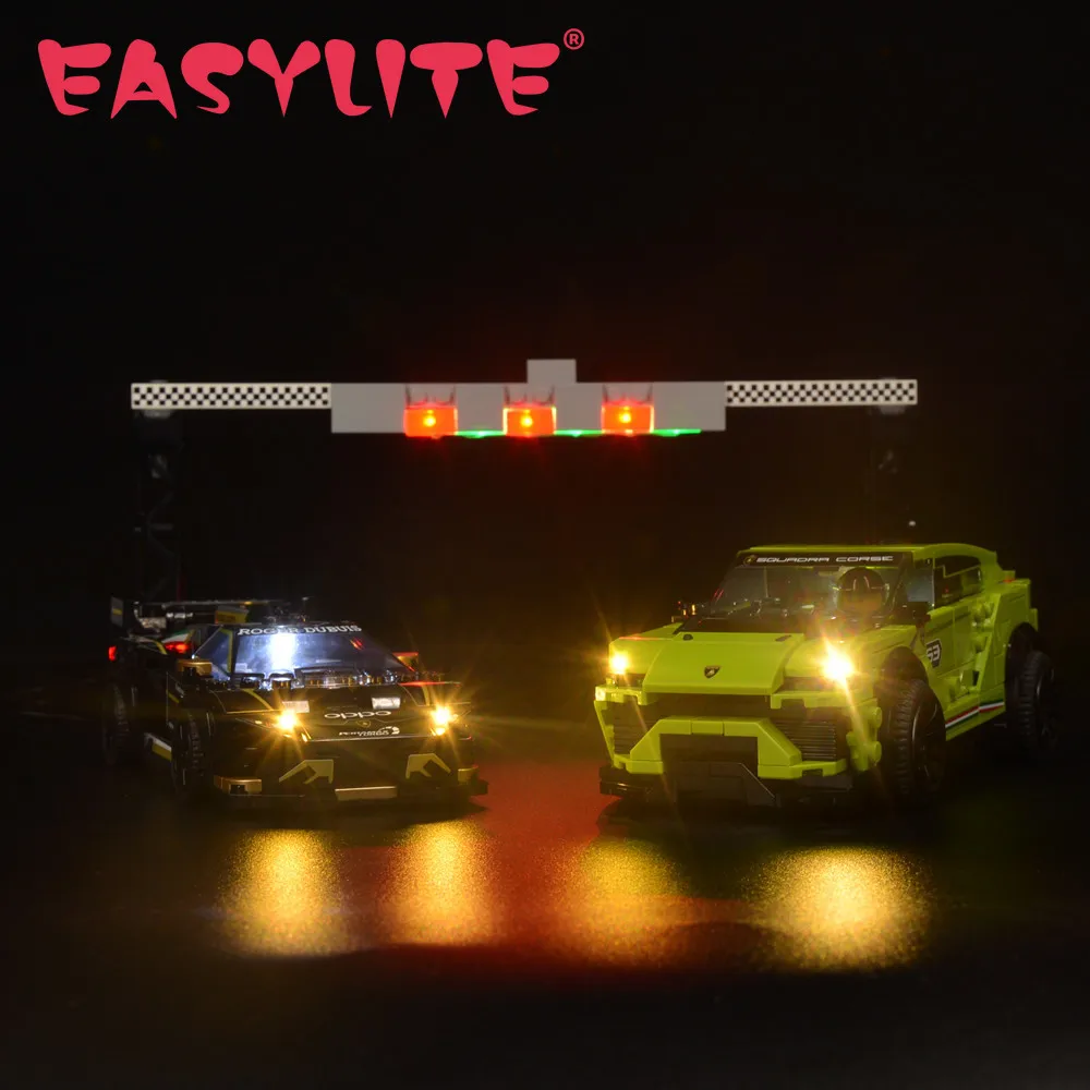 Easylite Led Light Set Per Speed Champions 76899 Urus St-X & Huracan Super Trofeo Evo Giocattoli Fai Da Te Blocchi Mattoni Solo Kit Di Illuminazione