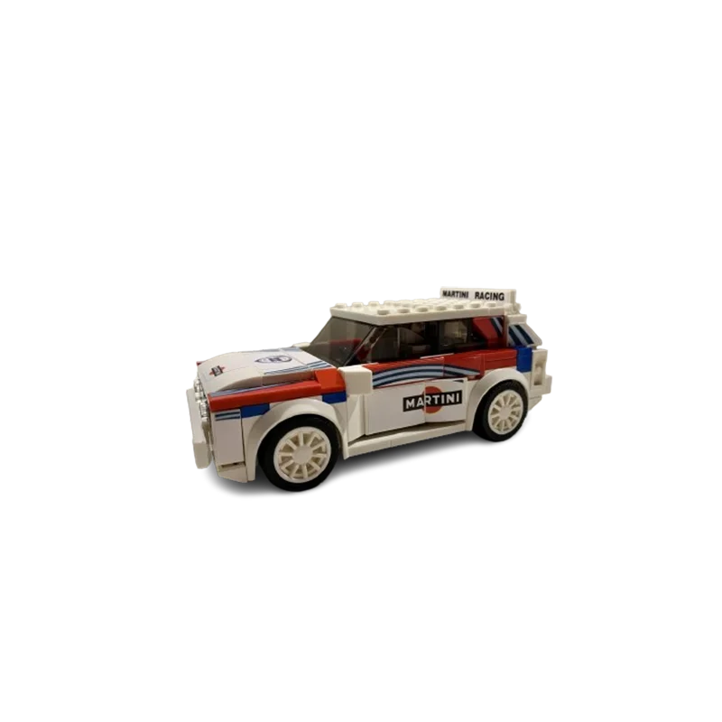 Speed Champion 257Pcs Moc Lancia Delta Hf Integra Martini Racing Sports Car Building Blocks Adesivi Giocattolo Brick Holiday Gifts