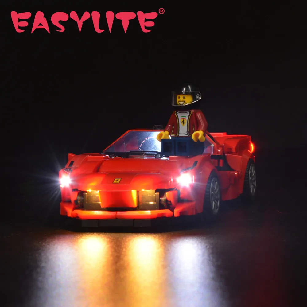 Easylite Led Light Set Per Campioni Di Velocità 76895 F8 Tributo Giocattoli Fai Da Te Blocca Solo Mattoni Kit Di Illuminazione Non Includere Il Modell