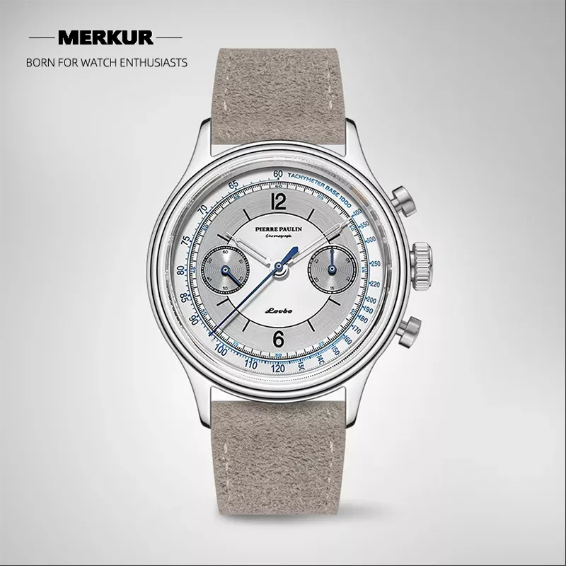 Pierre Paulin Business Levee Series Handwinding Watch Settore Quadrante Cronografo Meccanico St1901 Orologio Casual Vintage Da Uomo