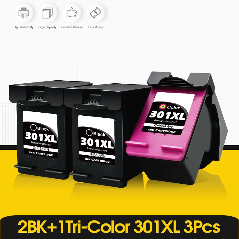 Cartuccia Di Inchiostro Rigenerata Per Cartucce Hp 301 Xl Hp301Xl Envy 5530 Deskjet 2050 2540 2510 3050 1000 1050 5530 4500 Stampante