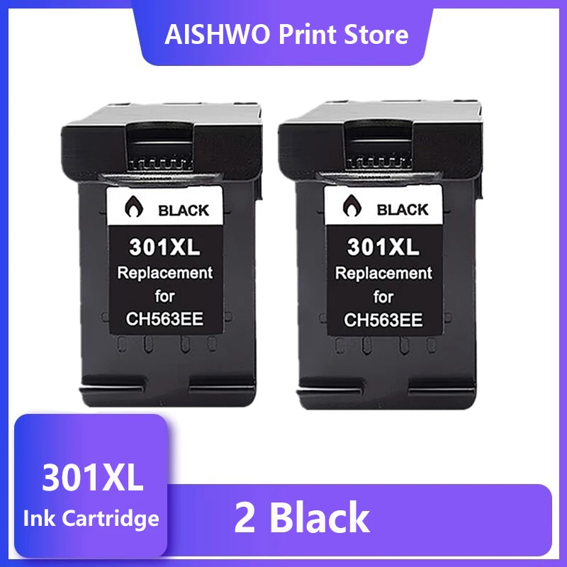 2 Nero 301 Xl Cartuccia Di Inchiostro Rigenerate Per Hp 301 301Xl Per Hp301 Envy 5530 Deskjet 2050 2540 2510 1000 1050 Stampante