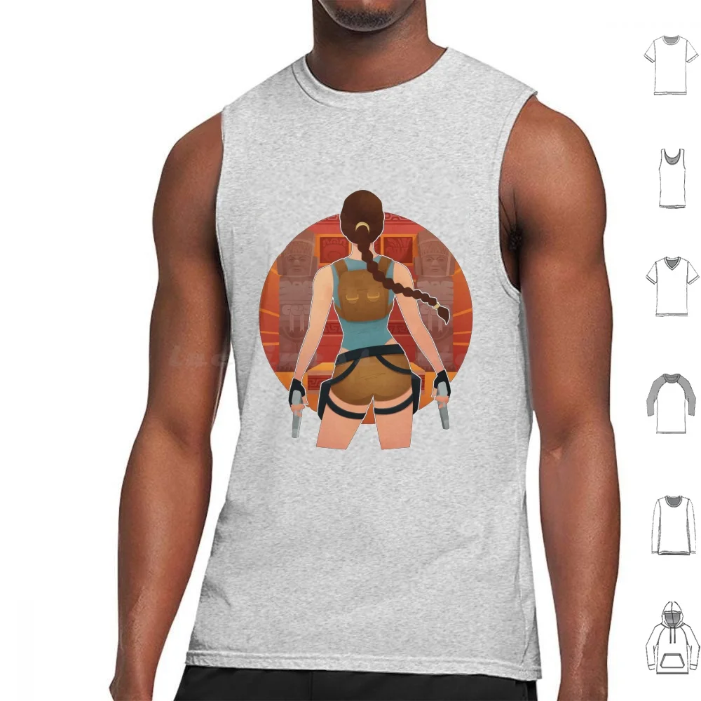 The Tomb Of Qualopec Canotte Stampa Cotone 480Ft Tomb Raider Tomb Raider 2 Tomb Raider 3 Classic Tomb Raider