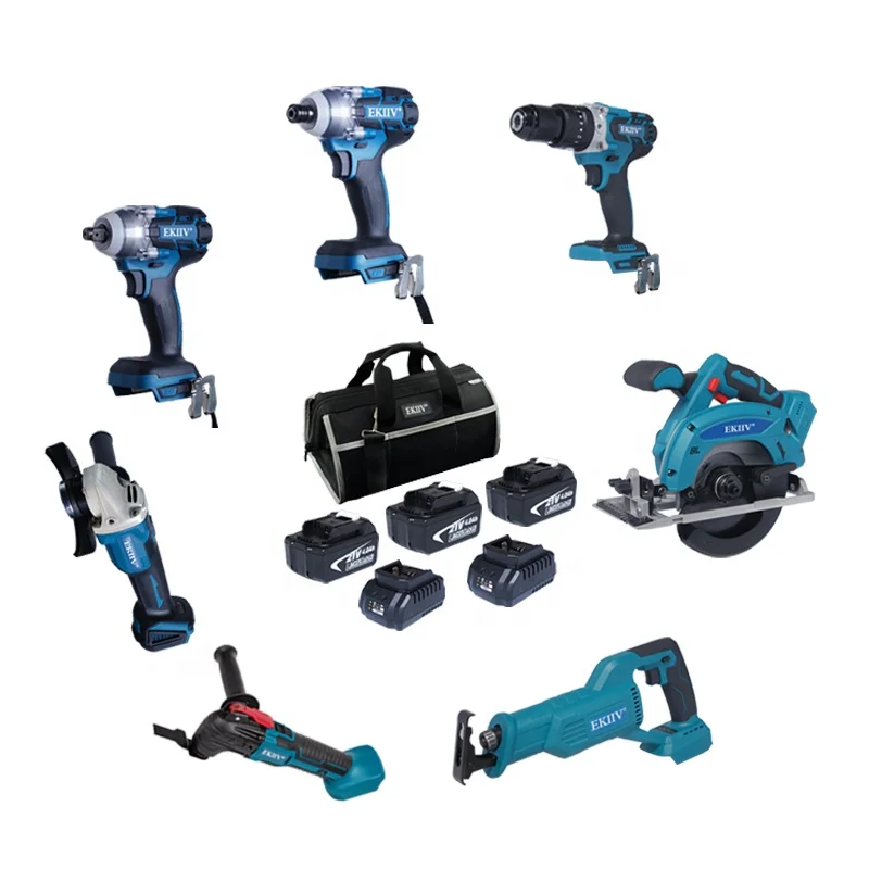Ekiiv Milwaukees Grandi Tassi Di Riacquisto Kit Combo Cordless 7 Pezzi 18V 21V 4.0Ah 5.0Ah 6.0Ah Kit Combo Cordless