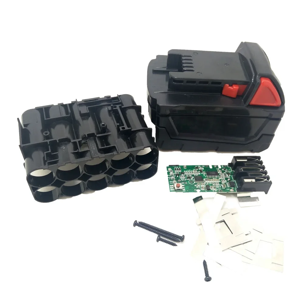 Batteria 18V Custodia Di Ricambio Fai Da Te Custodia Per Batteria In Plastica Kit Di Riparazione Di Ricambio Per Milwaukee M18 3.0Ah 4.0Ah 5.0Ah 6.0Ah