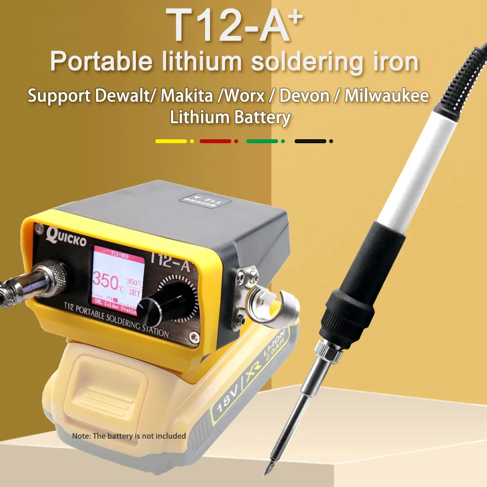 T12-A Plus Stazione Di Saldatura Cordless Saldatore Per Dewalt/Makita/Milwaukee/Carburatore Batteria 20V Max Li-Ion Per Kit Fai Da Te