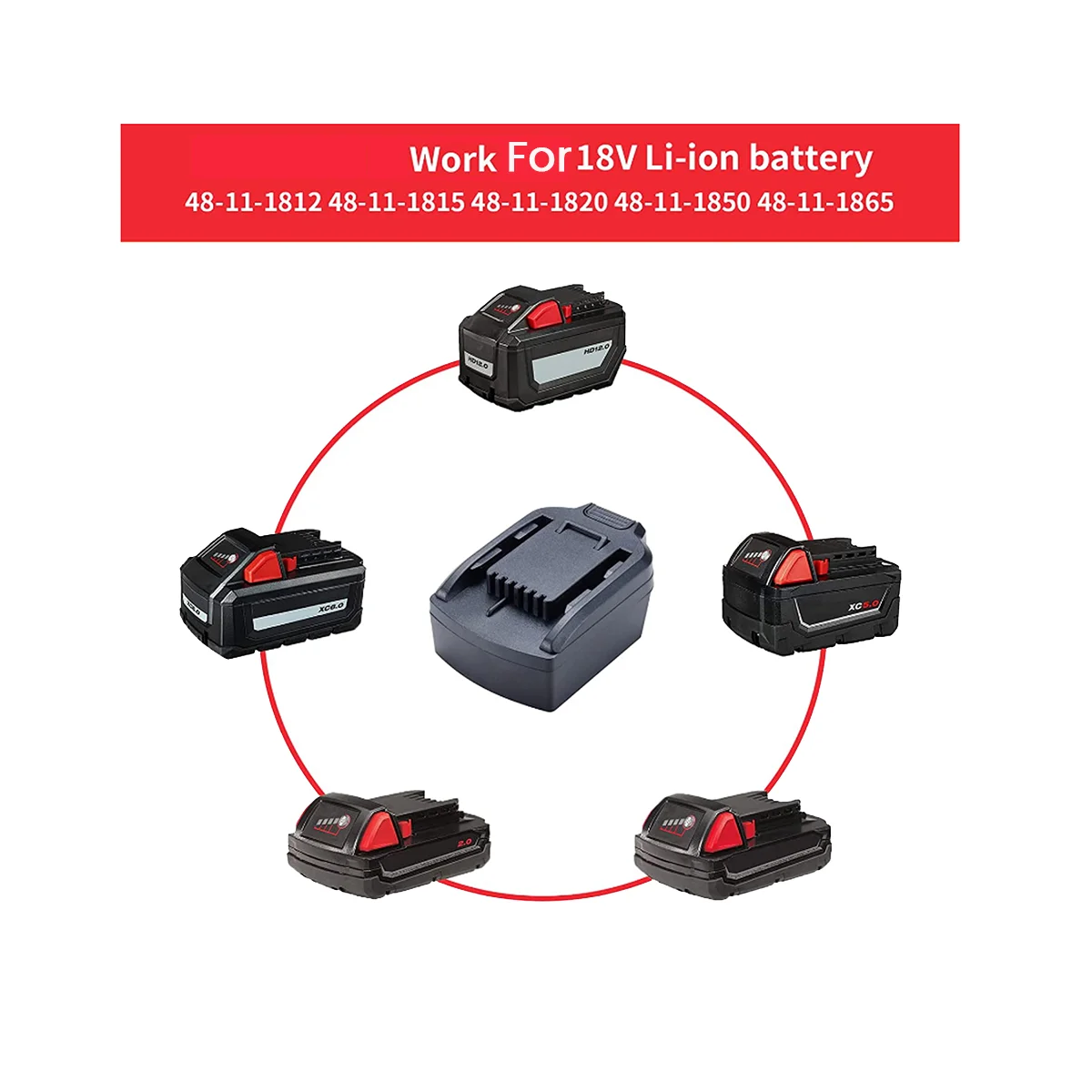 Adattatore Batteria Per Milwaukee 18V M18 Conversione Batteria Per Convertitore Utensile Batteria Al Litio Worx 20V 6Pin