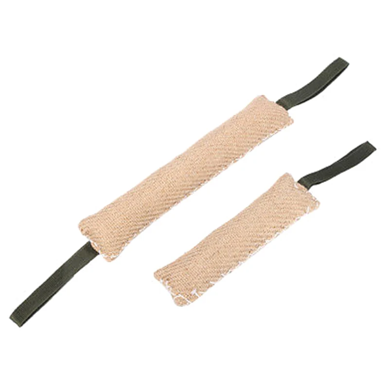 1Pcs Dog Bite Tug Toy Dogs Training Playing Toys Pet Chewing Teeth Cleaning Interactive For Police With 2 Handles 2Size