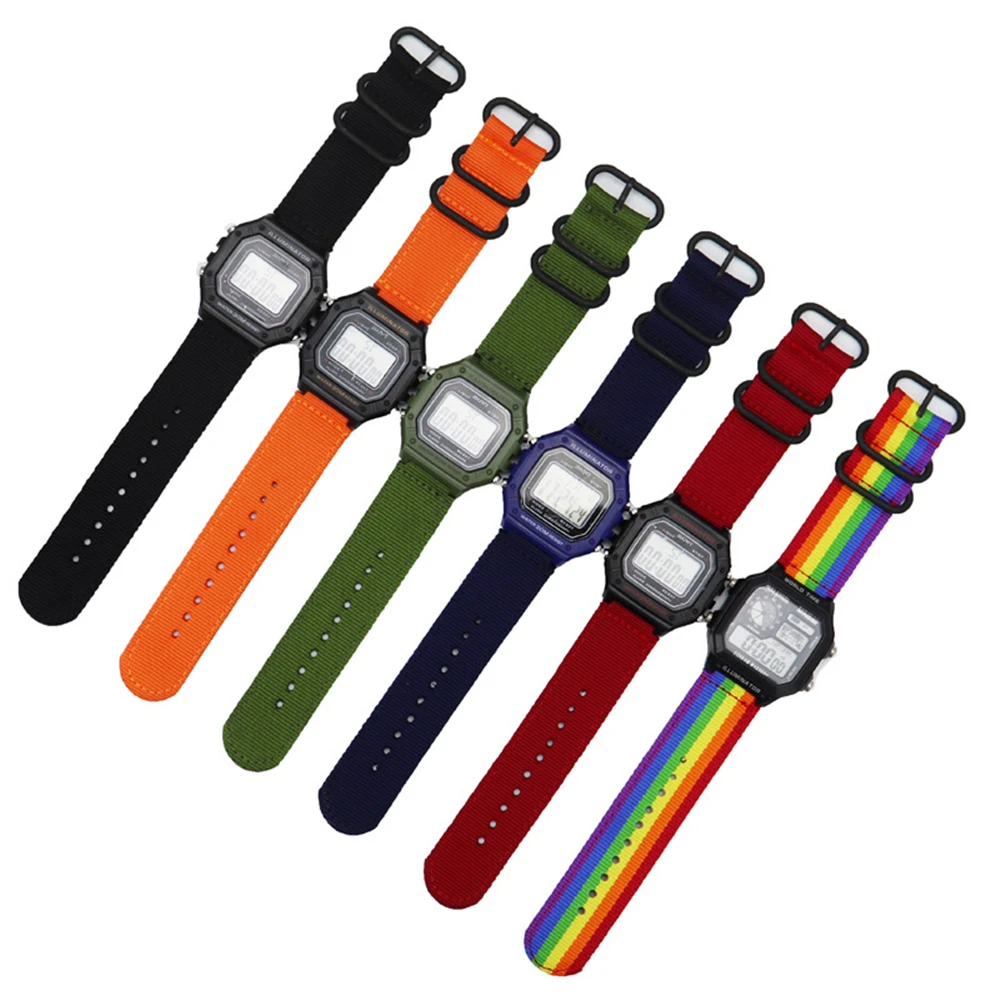 Cinturino Cinturino In Nylon Per Casio Ae1200 Ae-1300 Ae-1000W Bracciale Ae-1200 Cinturino Ae1300 Ae1000W Cinturino Impermeabile Nuovo