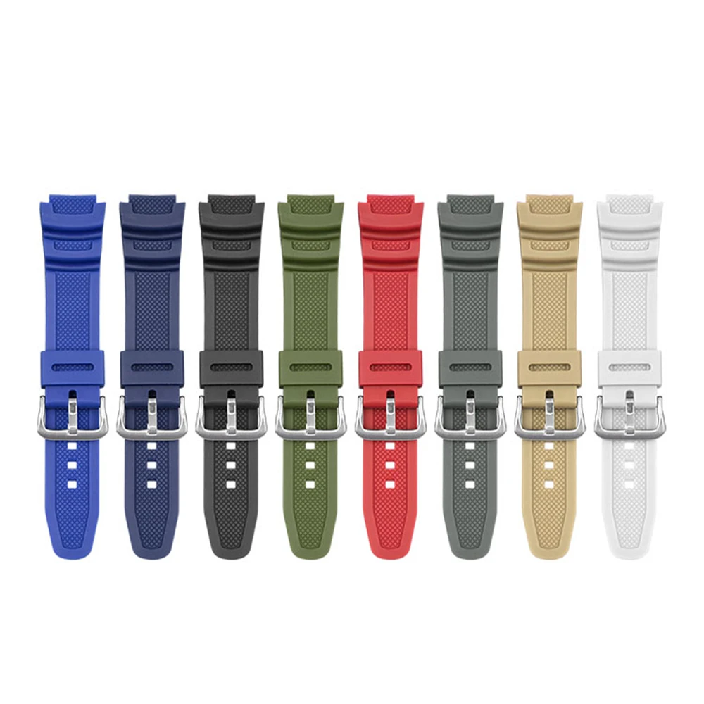 For Casio Aq-S810W Sgw-400H Ae-1000W Ae-1200 F-108Wh W-215 W-735H Sport Watch Band Watchband Straps Wrist Bracelet Black