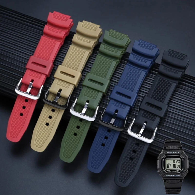Cinturino In Gomma Per Casio W218H/Ae-1200/1100/Sgw-300/400/Mrw-200 Per Casio Ae-1000W Accessori Per Orologi Cinturino 18Mm