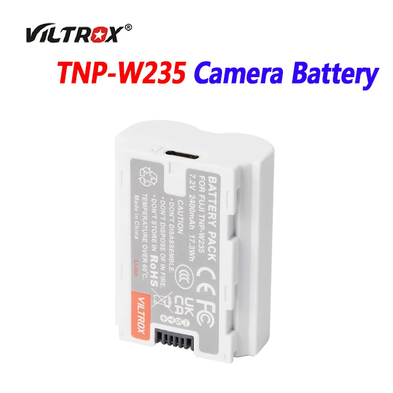 Viltrox Tnp-W235 Batteria Per Fotocamera Per Fujifilm Xt5 Xt4 Xh2 Xh2S Xs20 Gfx100S Gfx50Sii Micro Fotocamera Singola