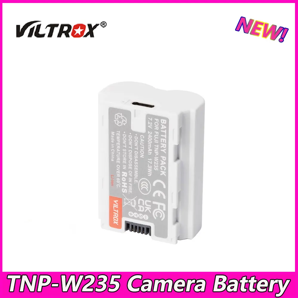 Viltrox Tnp-W235 Batteria Per Fotocamera Per Fujifilm Xt5 Xt4 Xh2 Xh2S Xs20 Gfx100S Gfx50Sii Micro Fotocamera Singola