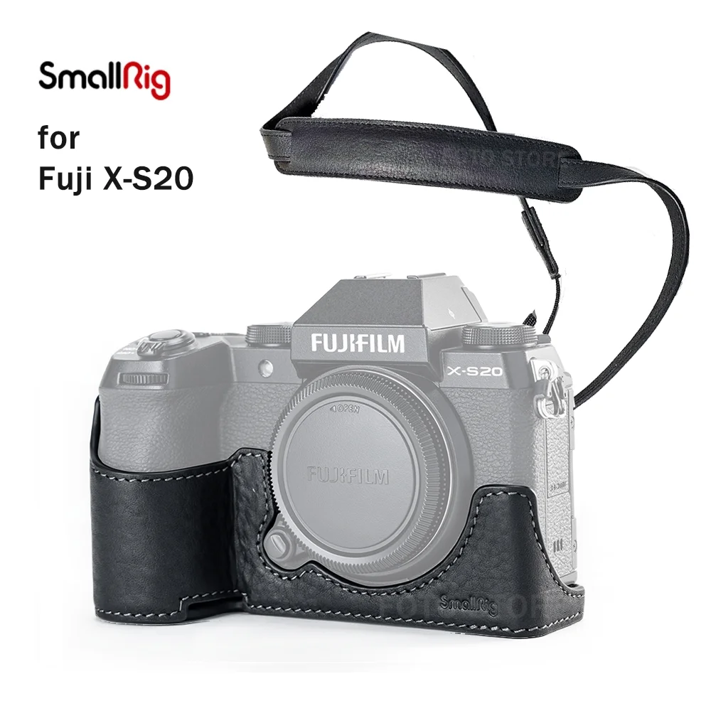 Custodia In Pelle Smallrig Custodia Protettiva Vintage Mezza Borsa Tracolla Per Fuji Fujifilm Xs20 Xs 20 X-S20 Fotocamera 4232