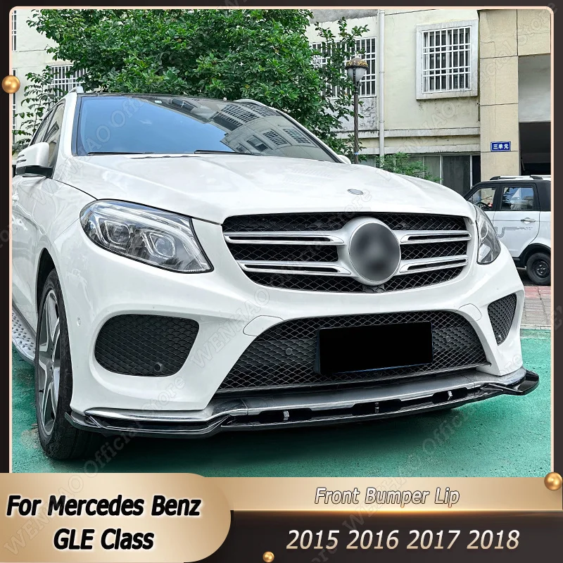 Per Mercedes Benz Gle Class W166 Gle Coupe C292 2015-2018 Amg Paraurti Anteriore Lip Splitter Diffusore Body Kit Protezione