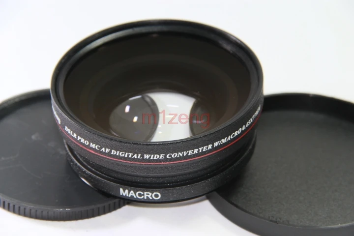 0.45X77Mm Grandangolare Con Obiettivo Di Conversione Macro Per 77Mm Canon Nikon Pentax Fuji Olympus Black