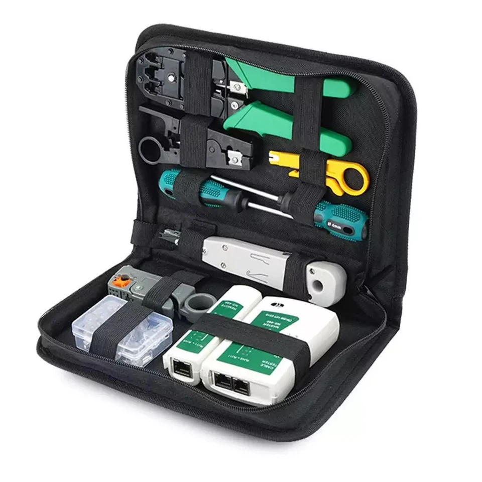 30 In 1 Draagbare Ethernet Kabel Crimper Kit Met Een Ethernet Krimptang Netwerken Gereedschap Kit Voor Kat 5 Kat 5E Kat 6