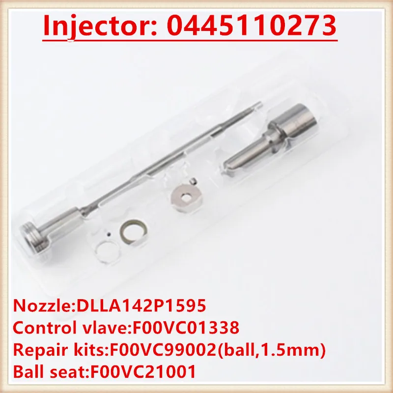0445110273 Iniettore Revisione Kit Di Riparazione Ugello Dlla142P1595 Valvola F00Vc01338 Per Iniezione 504088755