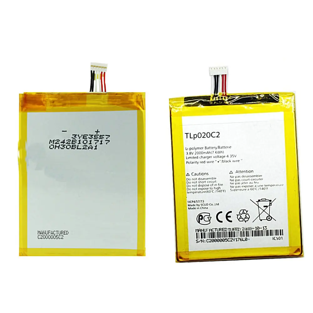 Tlp020C2 Originale 2000Mah 7.6Wh 3.8V Per Alcatel Idol X1S 6034R S950 Idol X 6037Y 6040X6032 Tcl S950 Batterie Per Smartphone