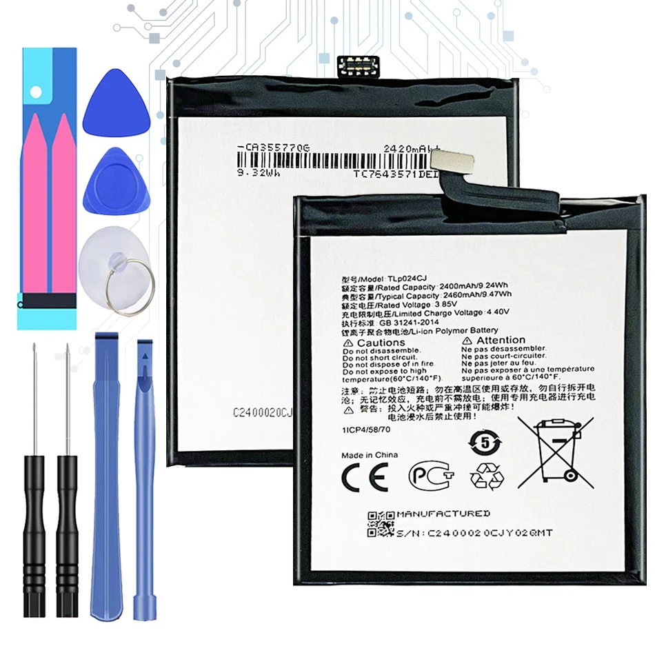 Batteria Da 2460Mah Per Batteria Per Smartphone Vodafone Smart N8 Vfd610 Vfd-610 Tlp024C1/Tlp024Cj