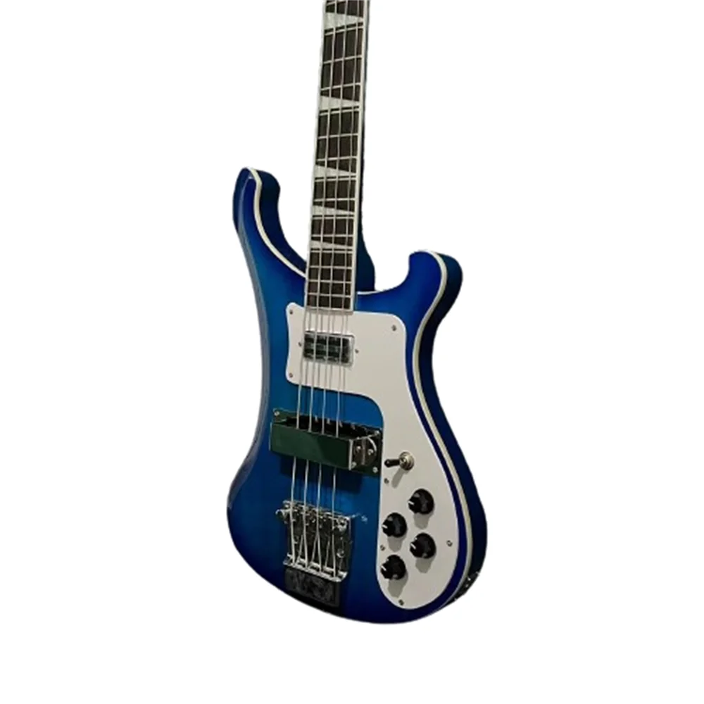 Chitarra Elettrica Rickenbacker Colore Blu Trasparente 4 Corde Basso Spedizione Gratuita In Magazzino
