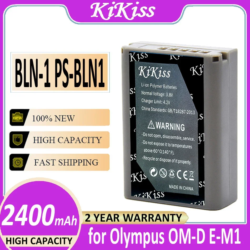 Batteria Kikiss Bln-1 Ps-Bln1 2400Mah Per Olympus Om-D E-M1 Pen F Omd E-M5 Pen E-P5 Bateria