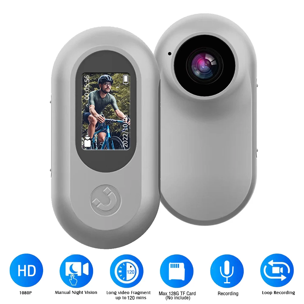 1080P Mini Action Camera Outdoor Sport Pocket Cam Con Schermo Videoregistratore Bici Bicicletta Moto Sport Dv Dash Cam Per Auto