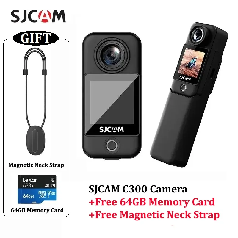 Sjcam C300 Pocket Action Camera 4K 30Fps 6-Axis Gyro Stabilizzazione Dell'Immagine Super Night Vision 5G Wifi Webcam Remota Sport Dv Cam