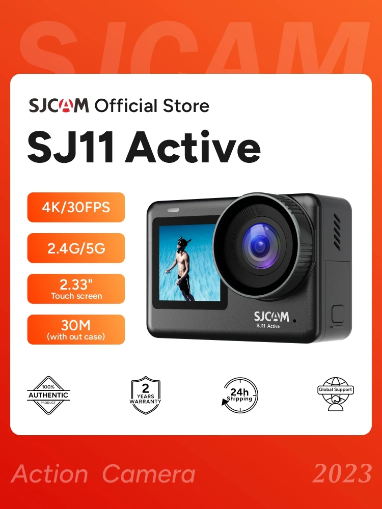 Sjcam Flagship Sj11 Active Action Camera 4K 2.33 "Touch Screen Impermeabile 5G Wifi Active Hdr Video Action Cam Camera Sport
