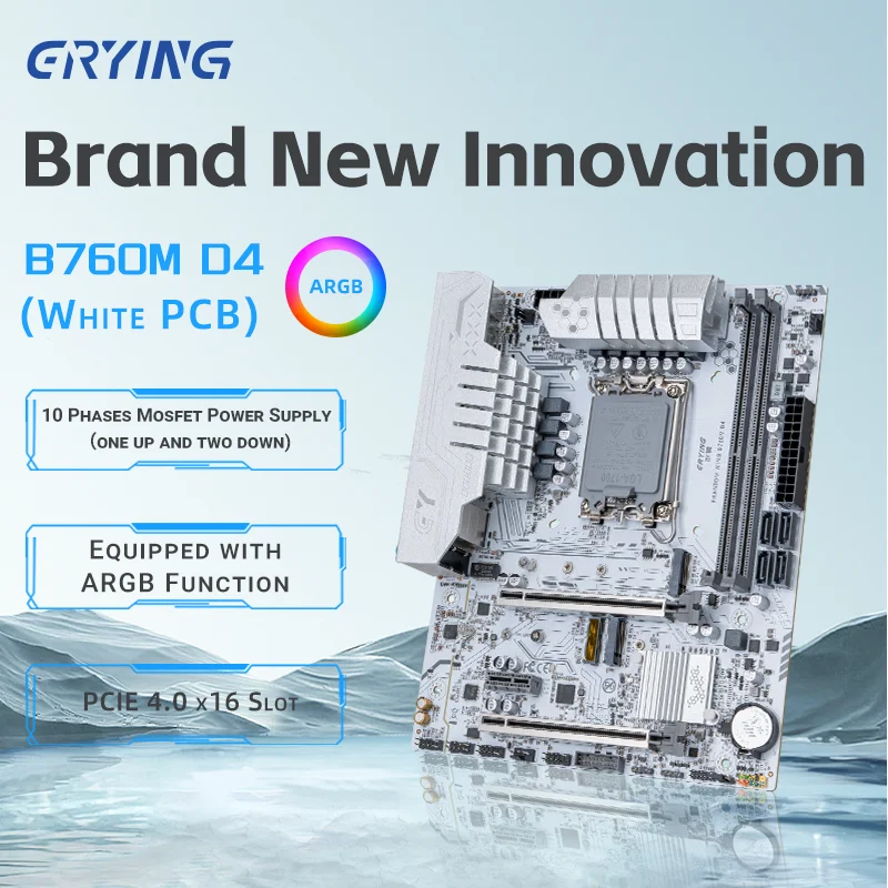 Erying B760M D4 Argb Scheda Madre Lga1700 Supporto Core I3/I5/I7/I9 12Th 13Th Cpu 12400 12900 13600K/F Componenti Del Computer Desktop
