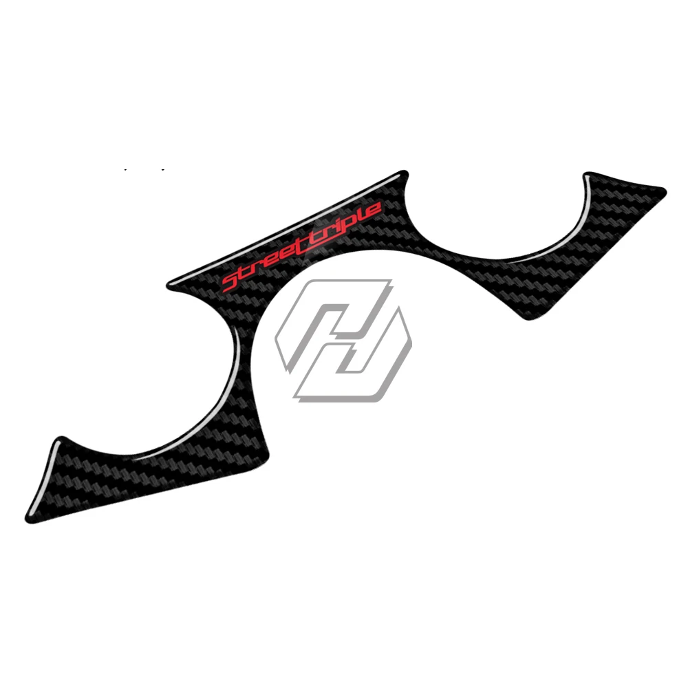 Moto Carbon Look Decal Pad Triple Tree Top Clamp Adesivo Anteriore Superiore Per Triumph Street Triple 2007-2014
