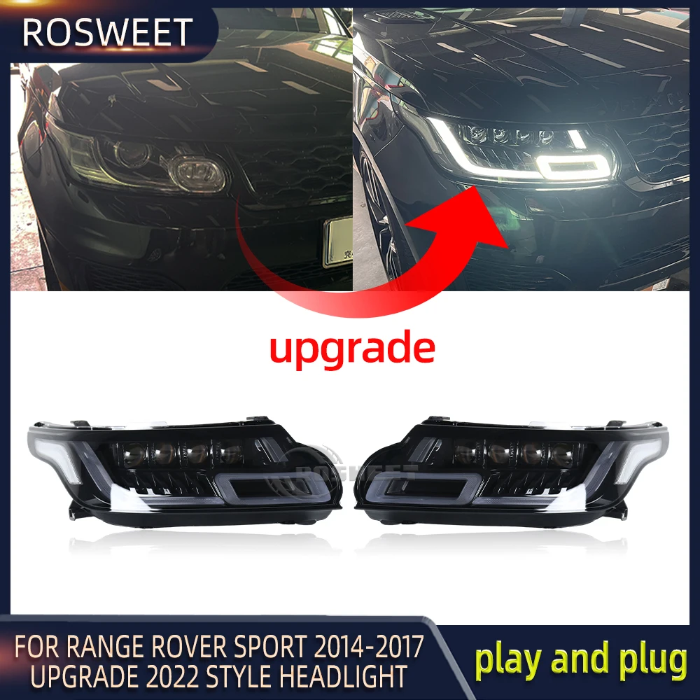 4Leds Fari Anteriori Drl Per Land Rover Range Rover Sport L494 2014 2015 2016 2017 Aggiornamento 2022 Nuovo Lifting Full Matrix Style