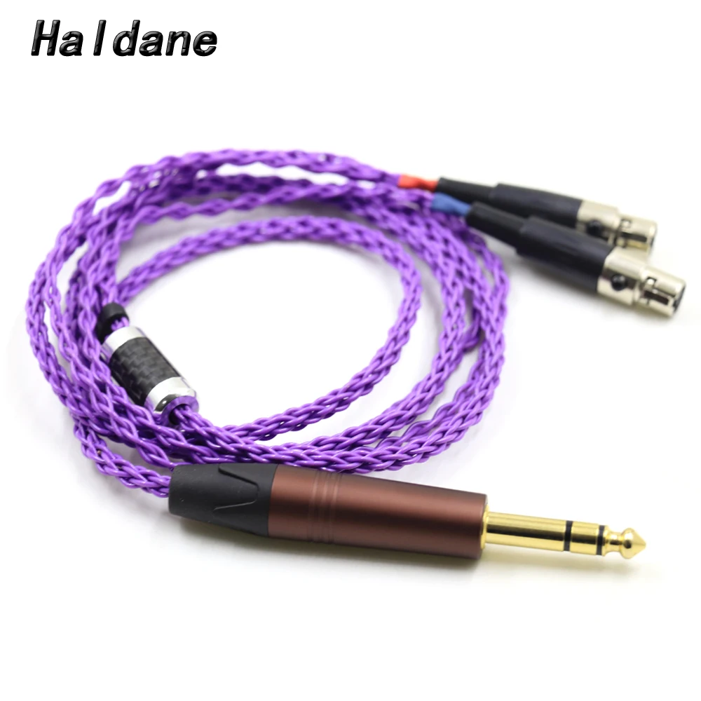 Haldane Rolandpurple Singolo Cristallo Argento Per Audeze Lcd Serie Lcx-X Lcd-Xc Lcd4/Z Lcd2 Lcd3 Cavi Per Cuffie Cavo