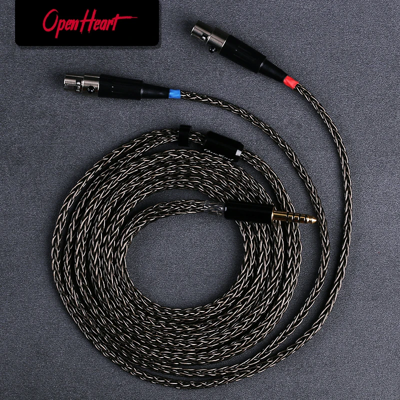 Cavo Per Cuffie Openheart 16 Core Per Audeze Lcd-2/ Lcd-3/ Lcd-4/ Lcd-X/Mm 500 Xlr 4.4Mm 2.5Mm 6.35Mm 2M 3M Aggiornamento Cavo Argento