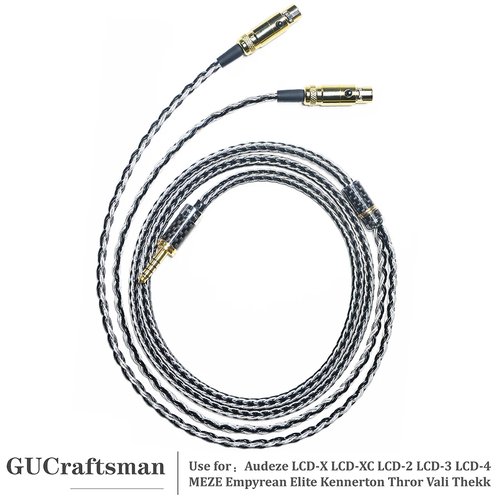 Guartigiano 16 Fili 7N Singolo Cristallo Rame/Argento Miscelato Per Audeze Lcd-X Lcd-Xc Lcd-2 Lcd-3 Lcd-4