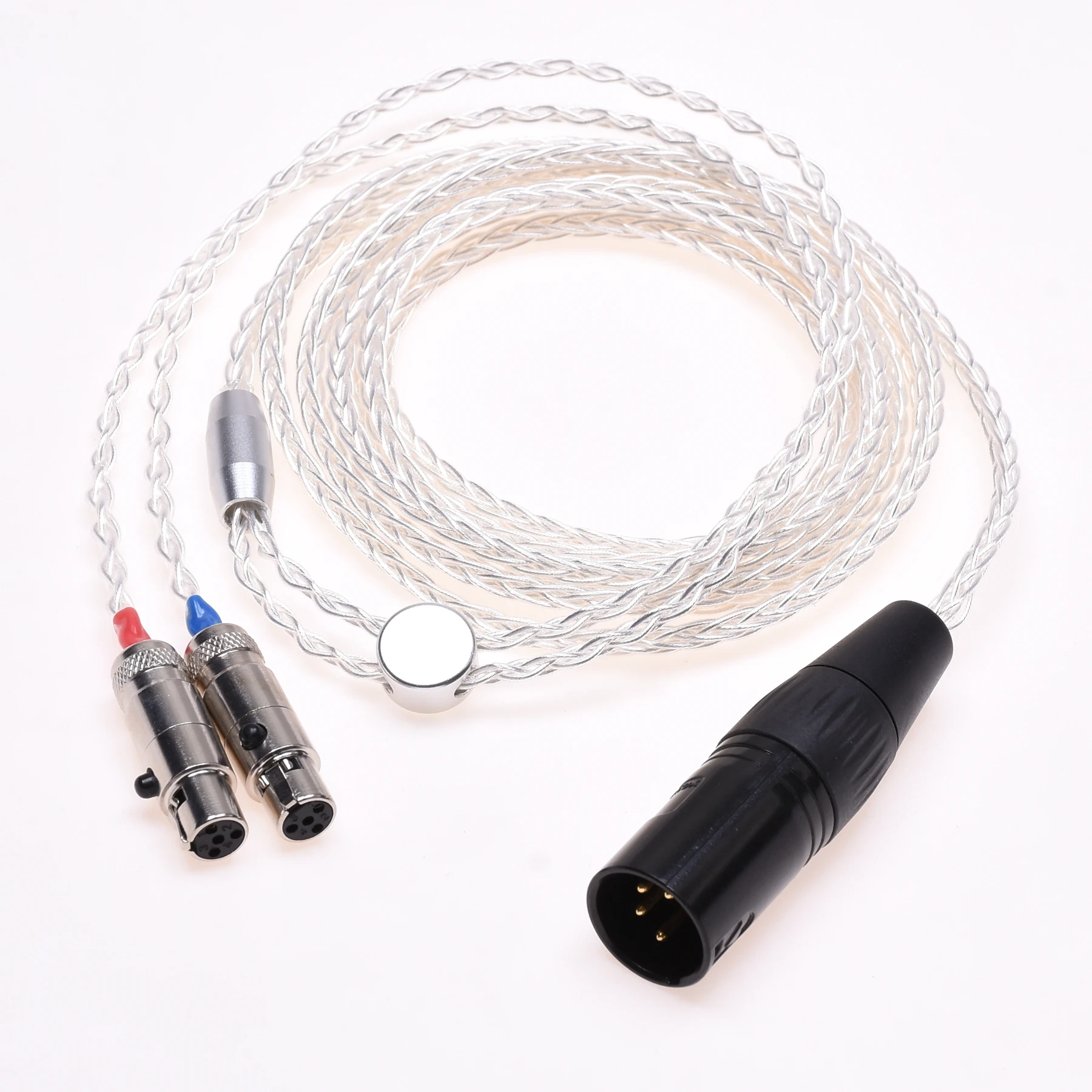 4Pin Xlr 2.5M(8 Piedi) Hi-End 8 Core 5N Placcato Argento Cavo Di Aggiornamento Cuffie Per Zmf Eikon Auteur Audeze Lcd-4 Lcd-X