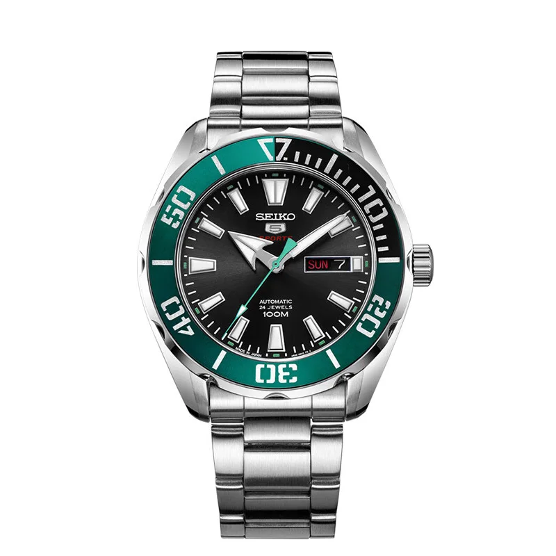 Guarda Gli Uomini Seiko 5 Series Automatic Mechanica Watch Japanese Original Sports 10Bar Orologi Luminosi Impermeabili