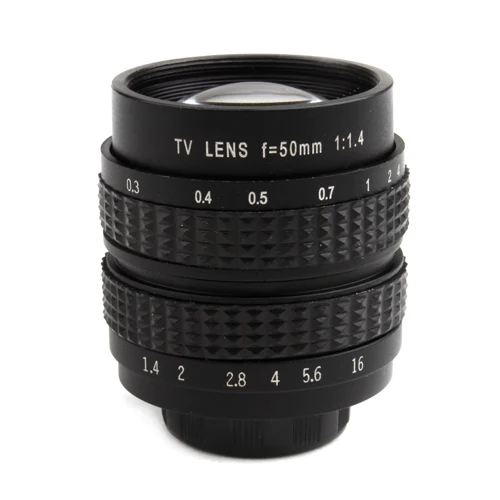 50 Mm F1.4 Lens Tv Per Sony Nex/Panasonic/Olympus Mft M4/3 E Fuji Fx Camera Argento Colore Nero