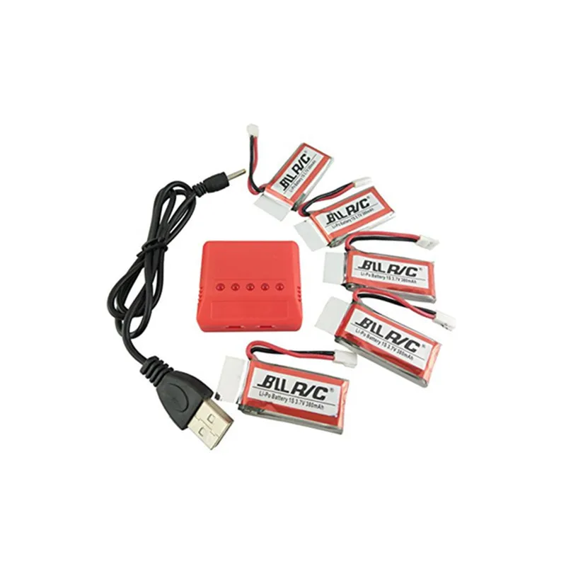 3.7 V 380 Mah 25C Batteria E Caricabatterie Per Hubsan X4 H107C H107D H107L Jxd385 F108C Hs170 X11C Udi U816 Parti
