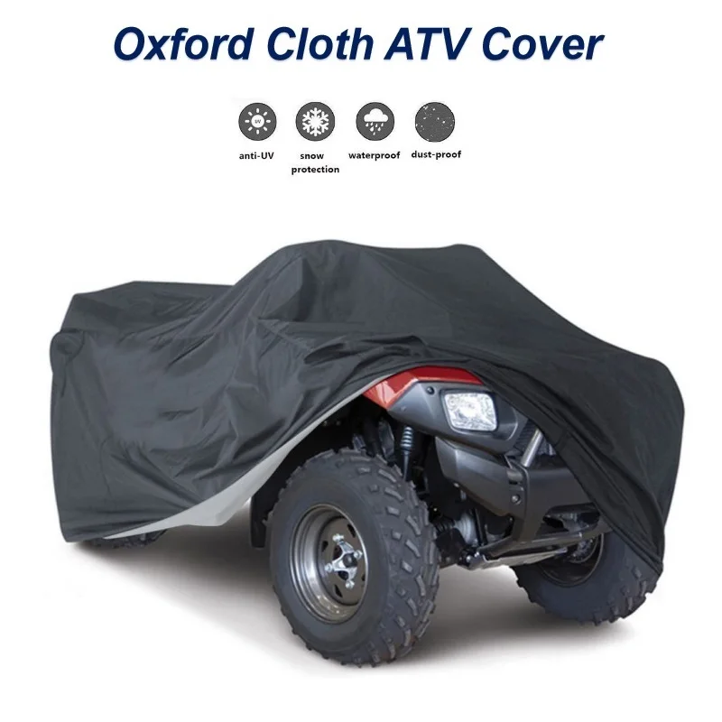 190T Atv Cover Impermeabile Heavy Duty Beach Buggy Abbigliamento Anti-Uv, Fuoristrada Quad Bike, Moto, Visiera Nera Del Trattore