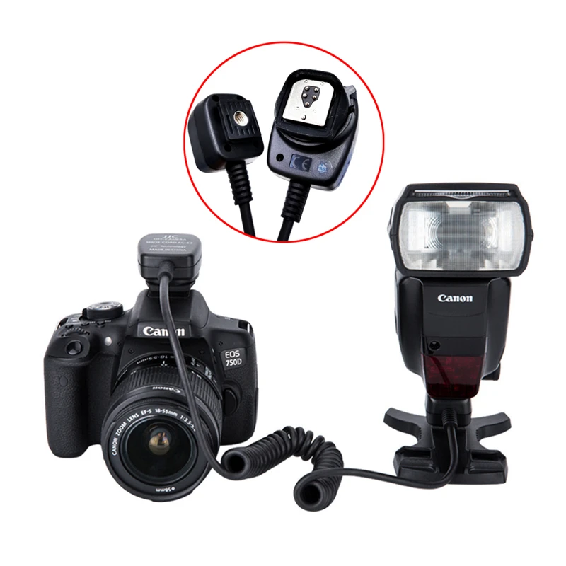 1.4M E-Ttl Flash Off Cavo Della Fotocamera Cavo Di Sincronizzazione Del Cavo Di Montaggio Della Scarpa Calda Per Canon 600Ex Ii-Rt 430Ex 580Ex Ii 380E
