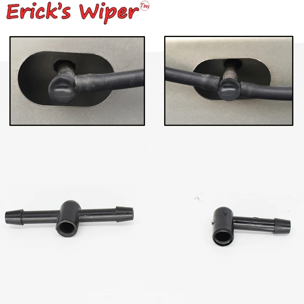 Erick'S Wiper 2 Pezzi Tergicristallo Anteriore Tergicristallo Ugello Connettore Jet L & T Set Pezzi Per Ford Focus 2 3 Mondeo 4 C-Max Fiesta 5