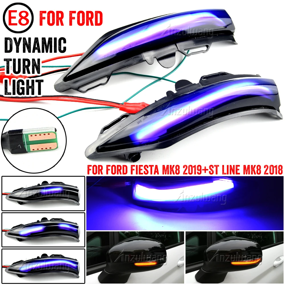 Per Ford Fiesta Mk8 2019 + Fiesta St Line Mk8 2018 Indicatore Di Direzione Dinamico Led Specchietto Retrovisore Laterale Indicatore Sequenziale Lampeg